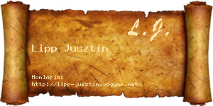 Lipp Jusztin névjegykártya